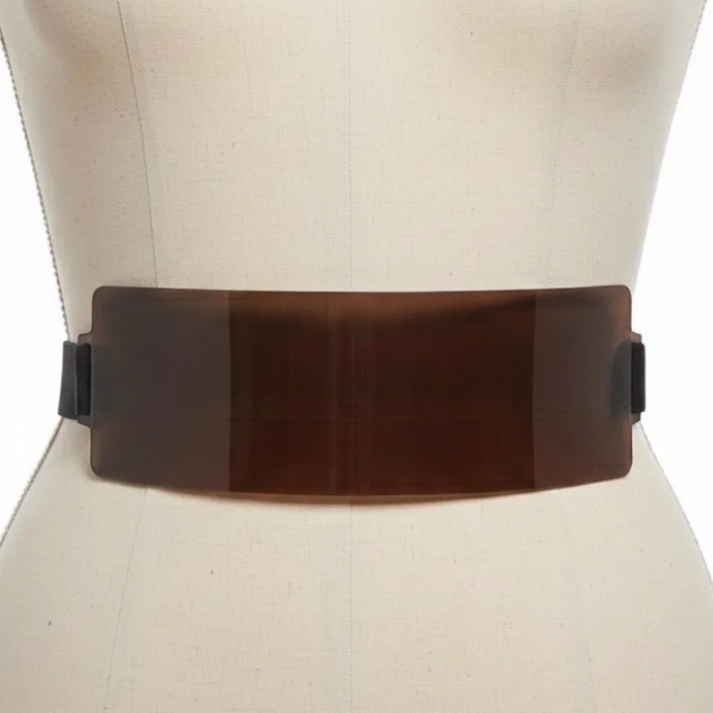 MM6 Maison Margiela 2010 Transparent Shield Waist Belt NWT Runway Piece Italy